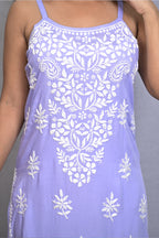 Lemon Meringue Yellow Spaghetti Kurti with Ghas Pati Work