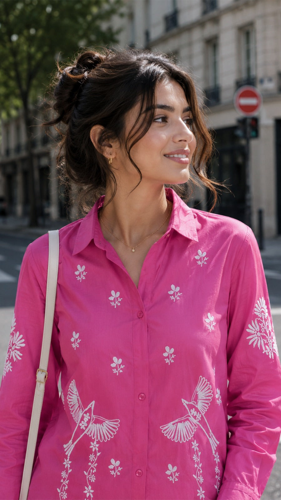 NOOR-E-PAR Chikankari Shirt Pink
