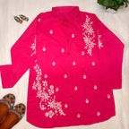 NOOR-E-ISHQ Chikankari Shirt Pista Green