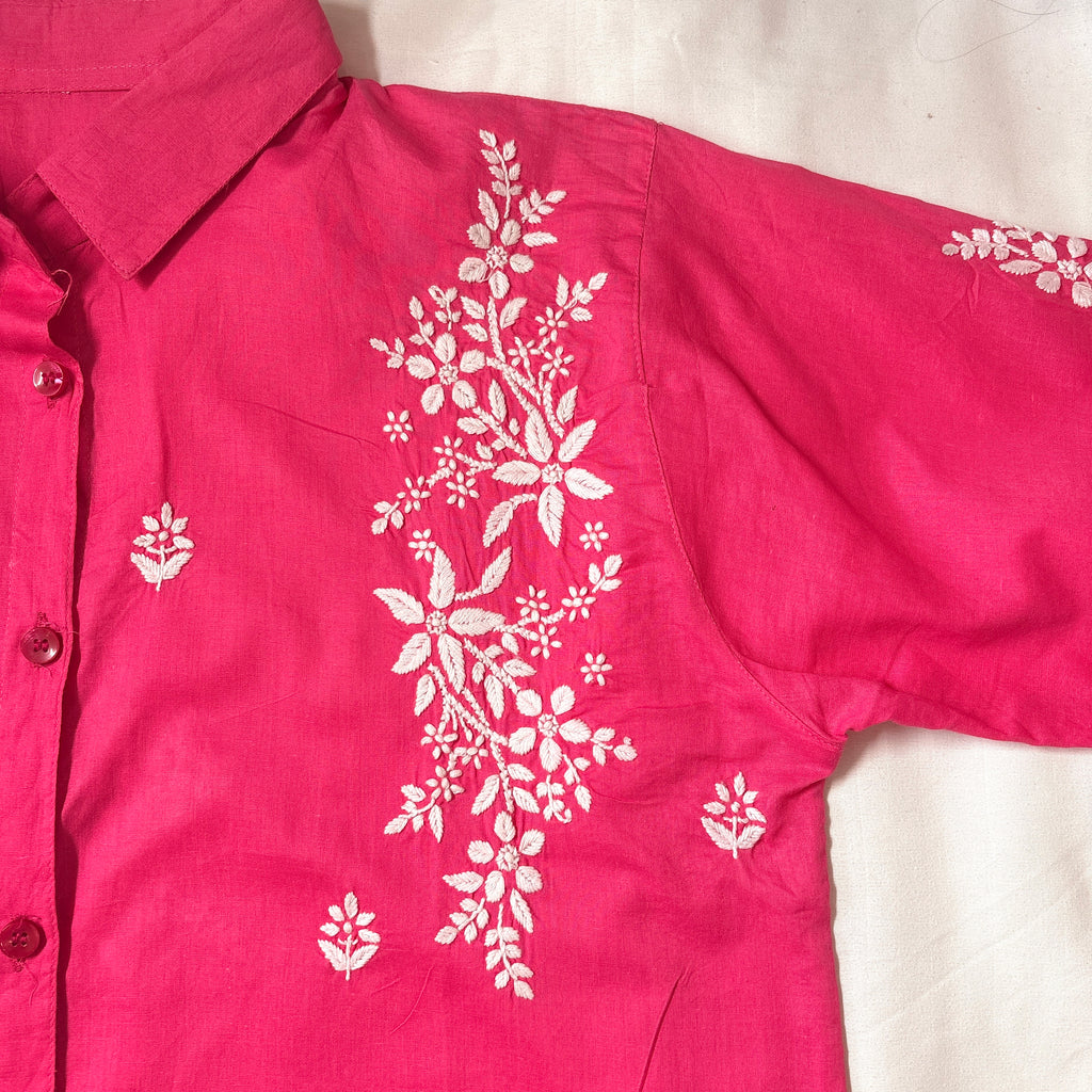 NOOR-E-ISHQ Chikankari Shirt Pista Green