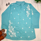 NOOR-E-ISHQ Chikankari Shirt Pista Green