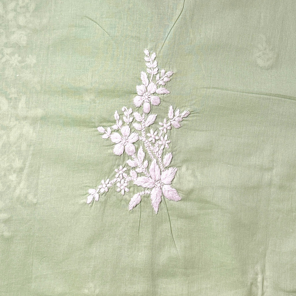 NOOR-E-ISHQ Chikankari Shirt Pista Green