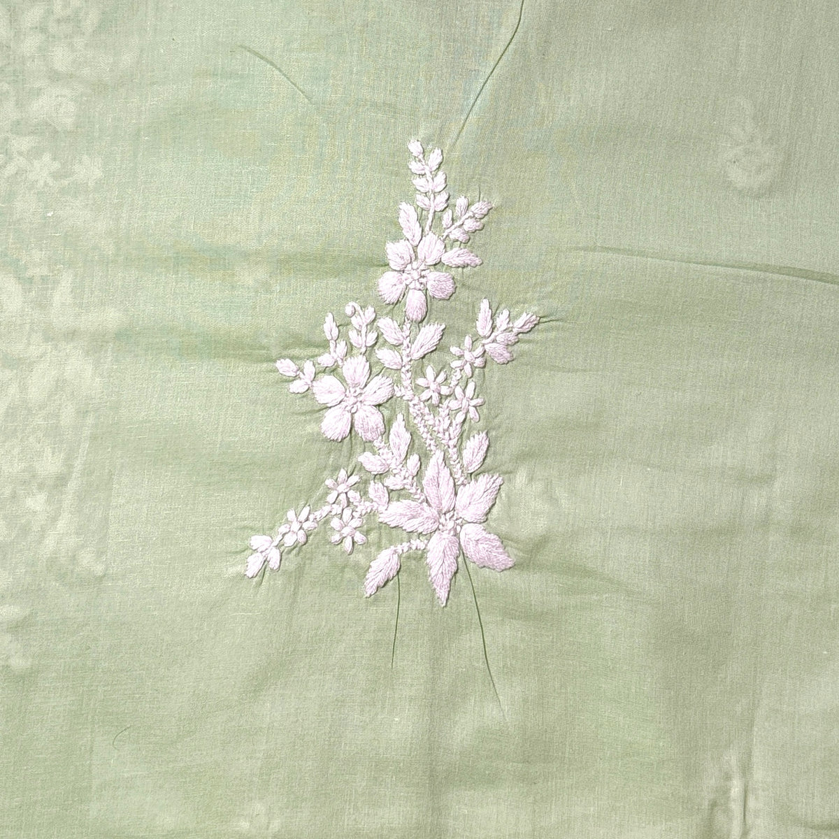 NOOR-E-ISHQ Chikankari Shirt Pista Green