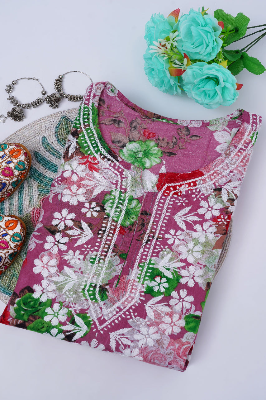 Noor-e-Mul Cotton 2 pc Chikankari set