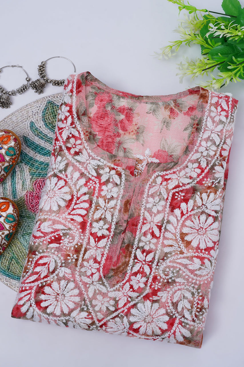Noor-e-Kota Chikankari kurta