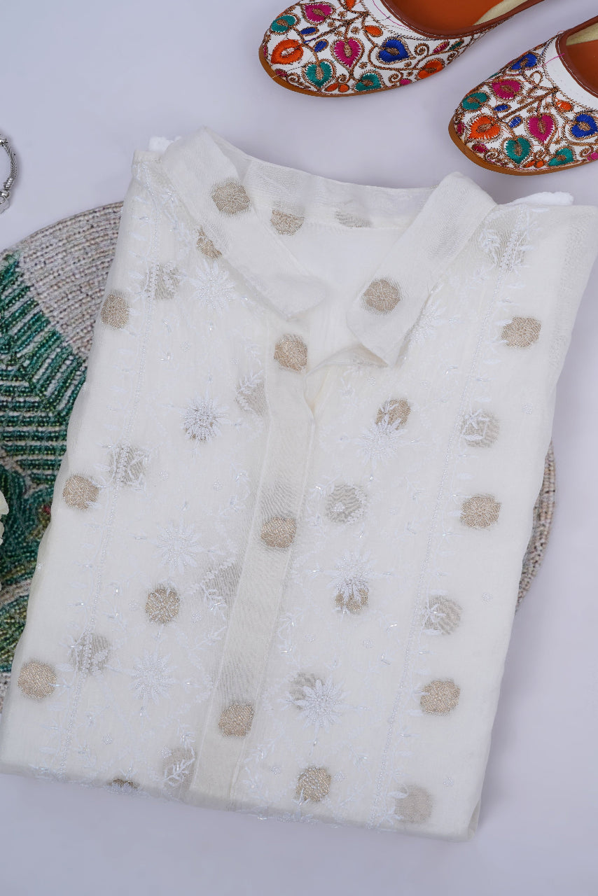 Noor-e-Ivory Chikankari  Cord Set