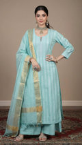Opal  Mul Chanderi Dress Material