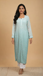 Shaded Opal Green Mukaish