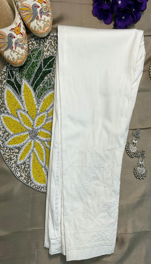 Noor Hand-Embroidered Cotton Stretch Pants