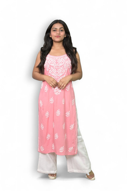 Spaghetti Kurti with Ghas Pati Work