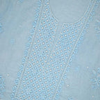 Sky Blue Pearl Mal Chanderi Dress Material