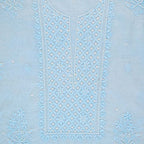 Beau Blue Mal Chanderi Dress Material