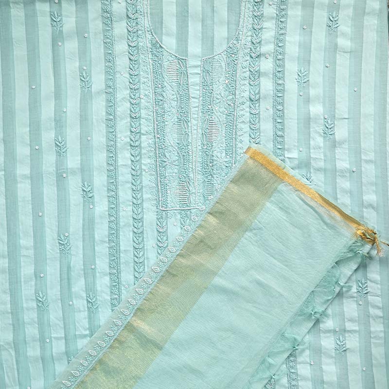 Opal  Mal Chanderi Dress Material