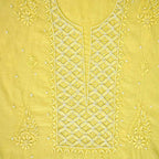 Maize Yellow Mal Chanderi Dupatta Set  | Embroidery | Cutdana Work