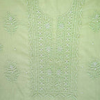 Light Moss Green Mal Chanderi Dress Material