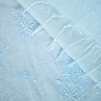 Sky Blue Pearl Mal Chanderi Dress Material