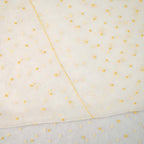 White with Yellow Pure Organza Parsi Work