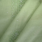 Light Moss Green Mal Chanderi Dress Material