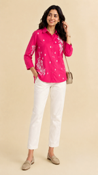 NOOR-E-ISHQ Chikankari Shirt Pista Green